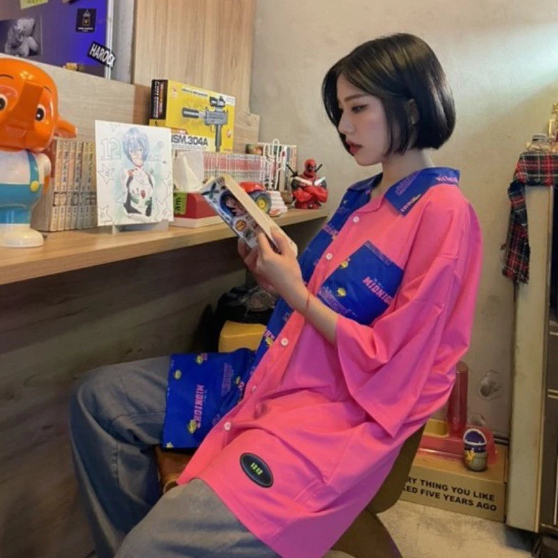 【12:12am】Printing Splicing Shirt