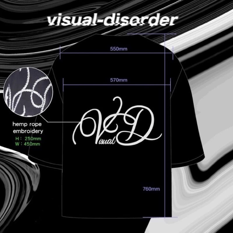 【12:12am】【visual-disorder】SS22 3M hemp rope embroidery T shirt