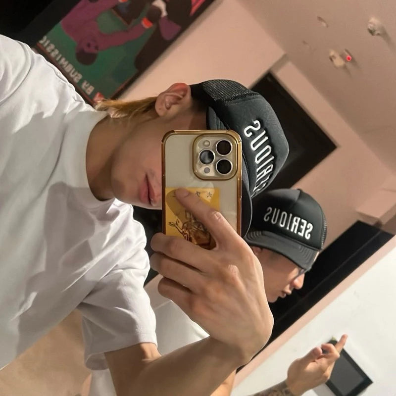 【Streetneige】 SERIOUS Trucker Hat mesh cap