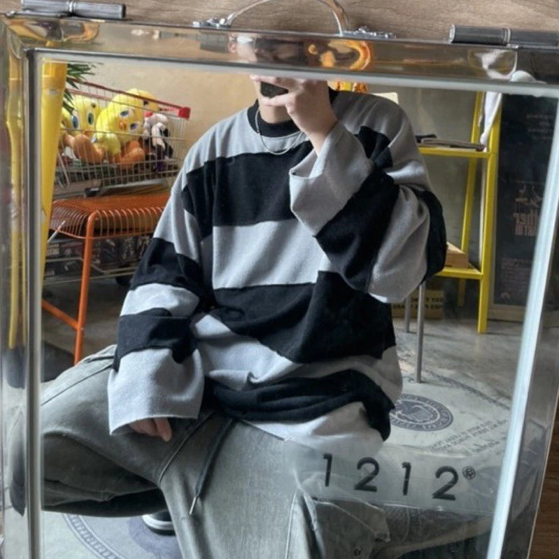 【12:12am】Spliced Horizontal Long Sleeve