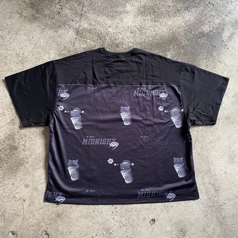【12:12am】Cat Cup Noodles Splicing Tee
