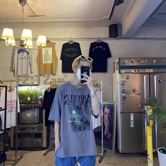 【12:12am】Portrait photo short T-shirt