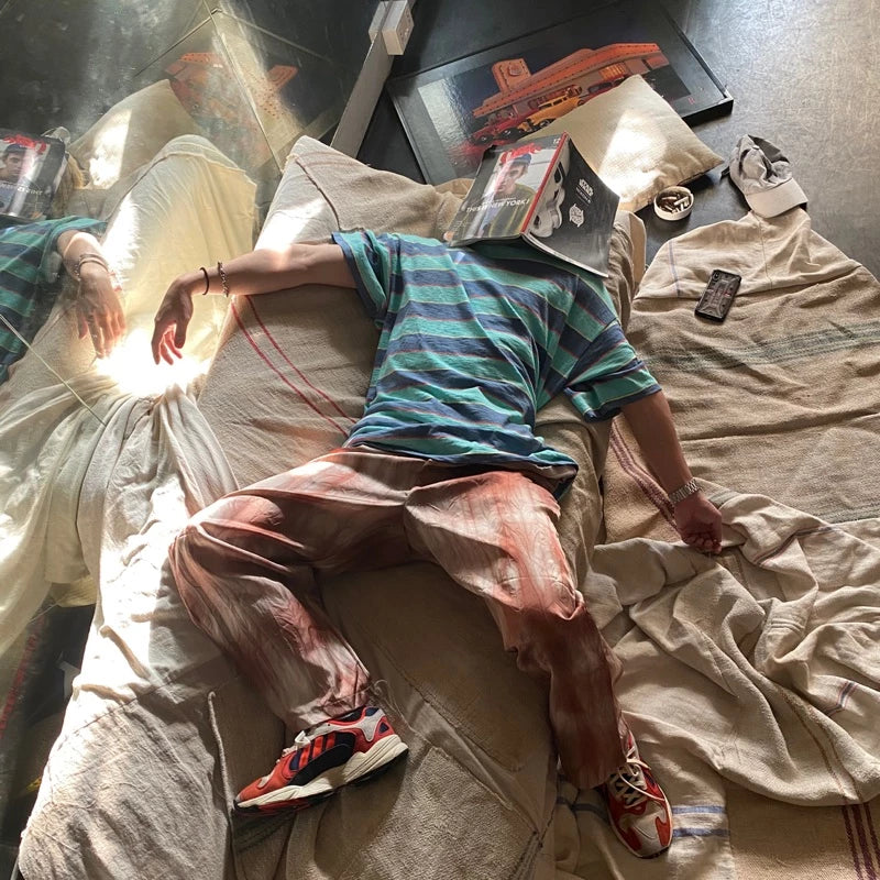 【12:12am】Rendering rose red wide pants