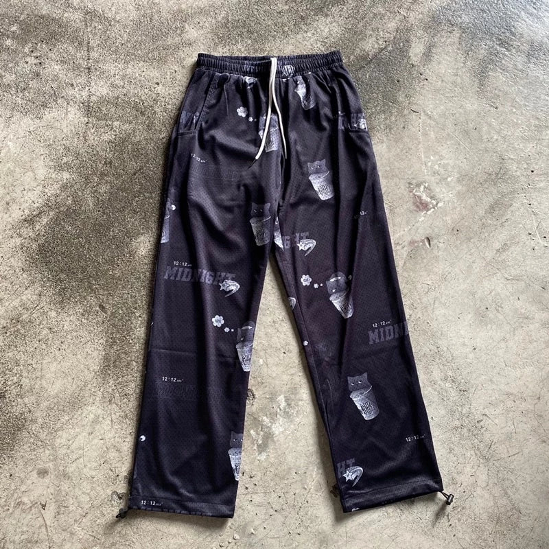 【12:12am】Cat Cup Noodles Sport Pants