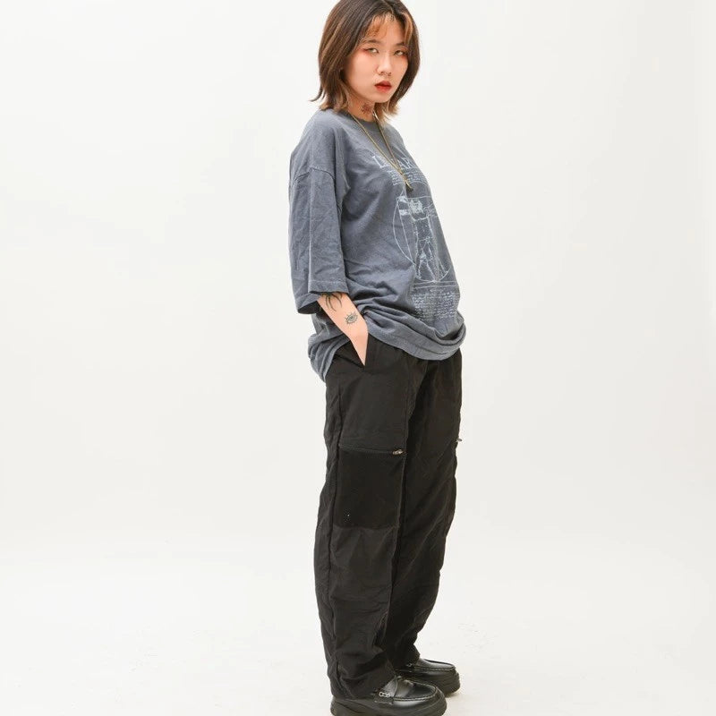 【12:12am】Mesh Pocket Zipper Pants