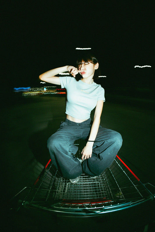 12⋮12am  Elastic Slim-Fit Cropped Tee 彈性修身短版TEE