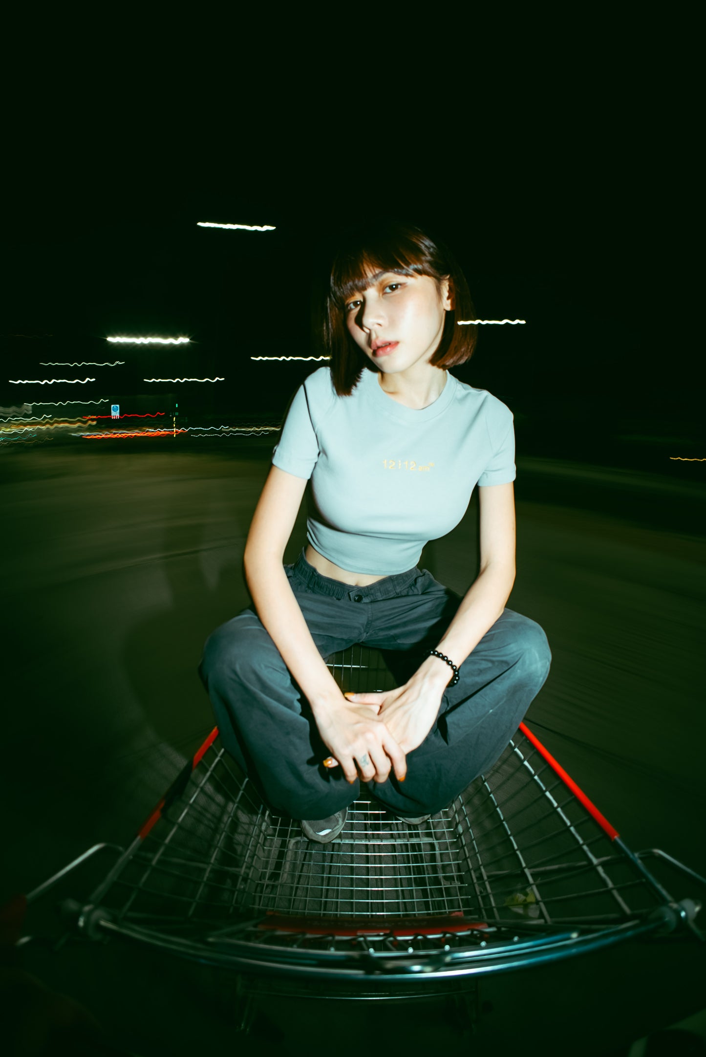 12⋮12am  Elastic Slim-Fit Cropped Tee 彈性修身短版TEE