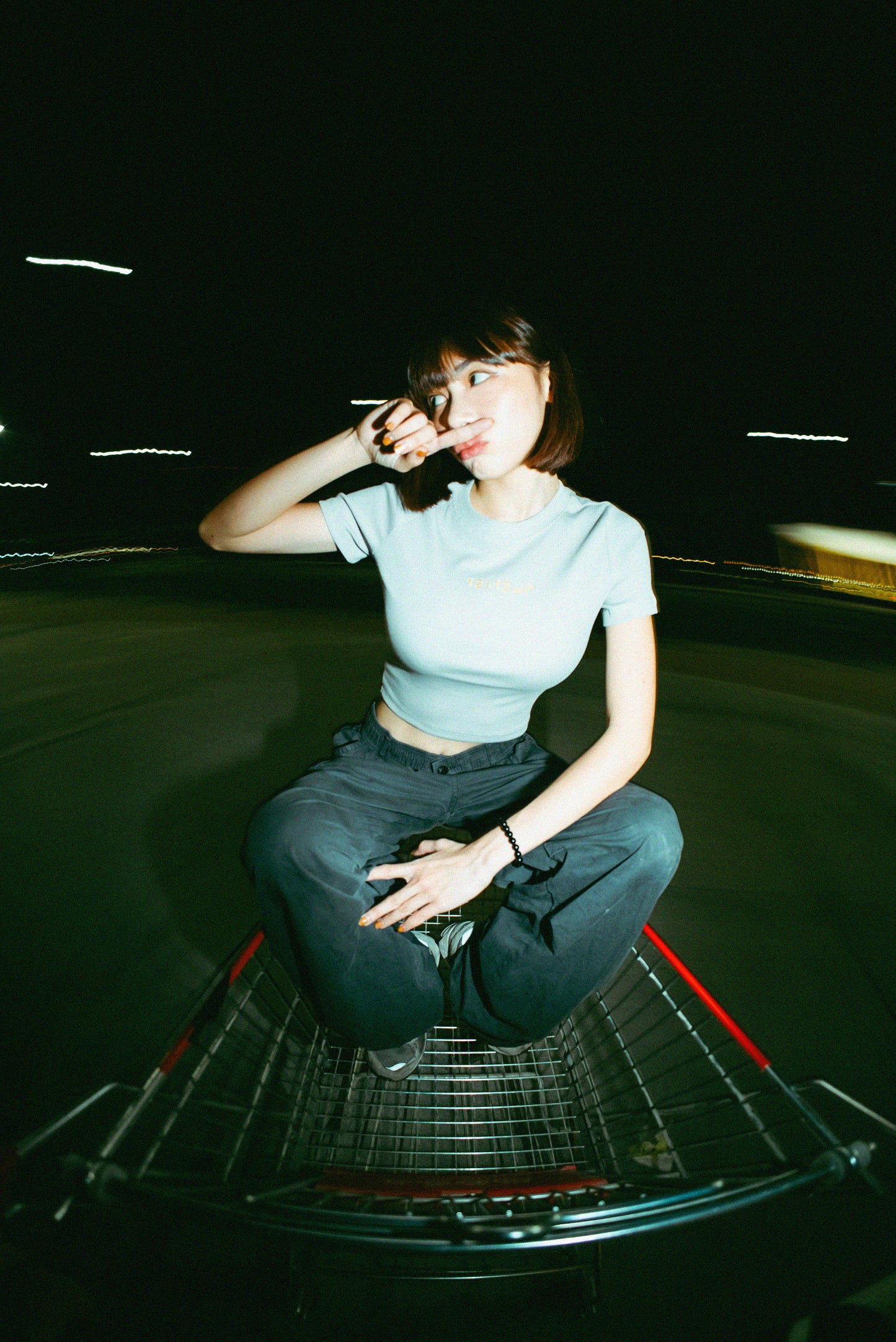 12⋮12am  Elastic Slim-Fit Cropped Tee 彈性修身短版TEE