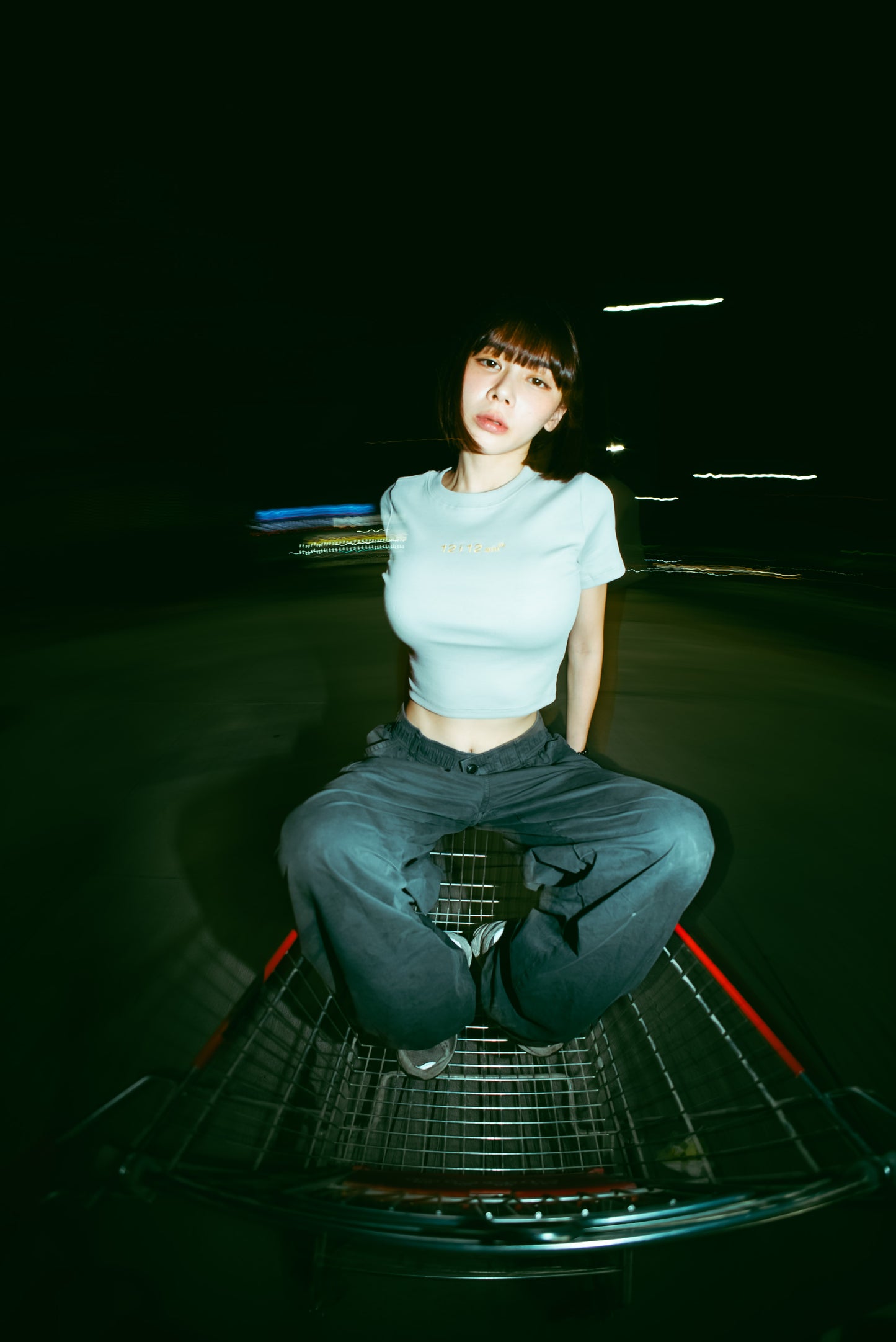 12⋮12am  Elastic Slim-Fit Cropped Tee 彈性修身短版TEE