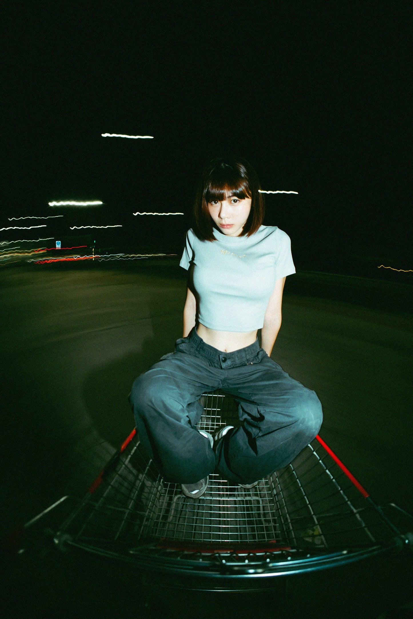 12⋮12am  Elastic Slim-Fit Cropped Tee 彈性修身短版TEE