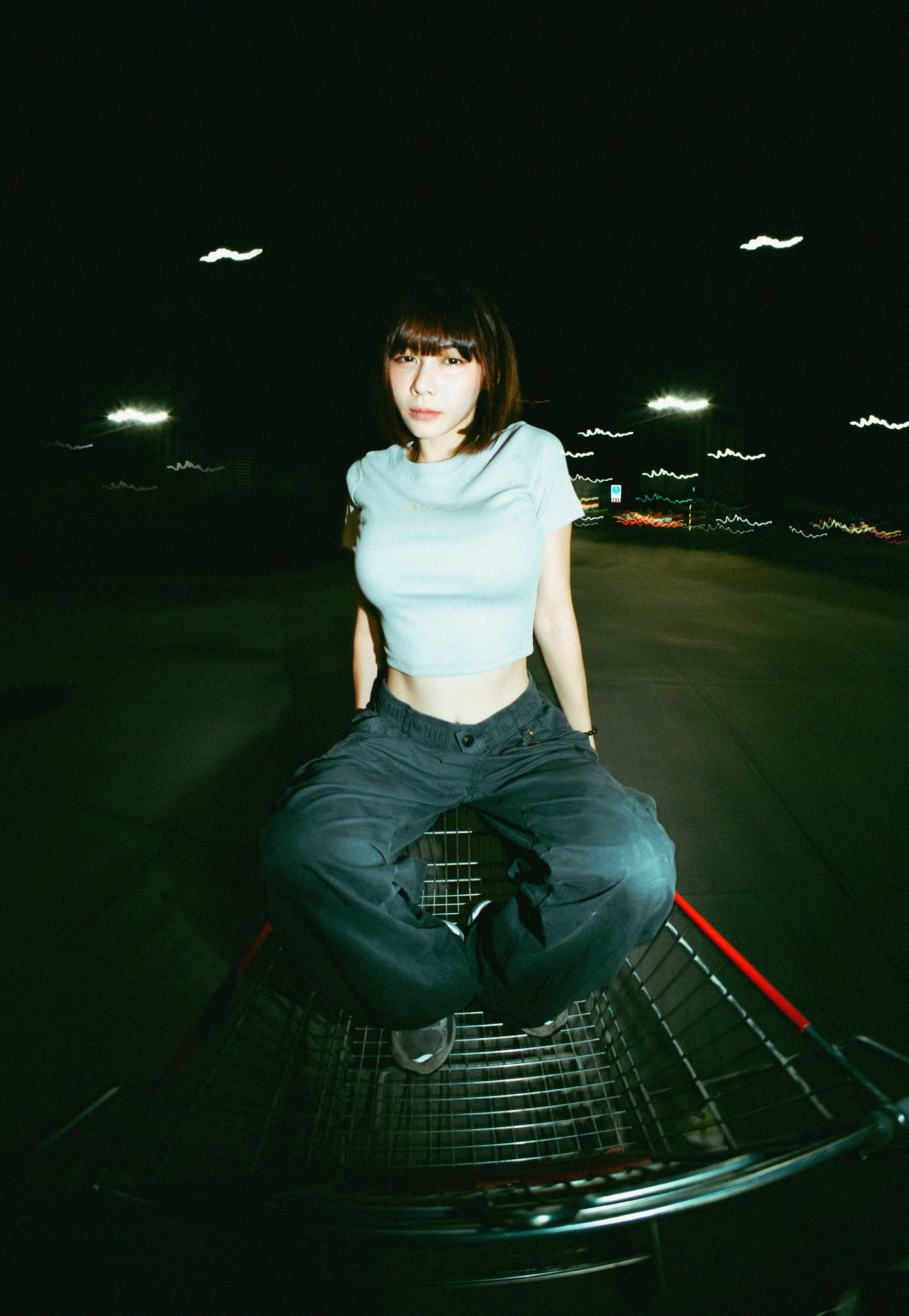 12⋮12am  Elastic Slim-Fit Cropped Tee 彈性修身短版TEE