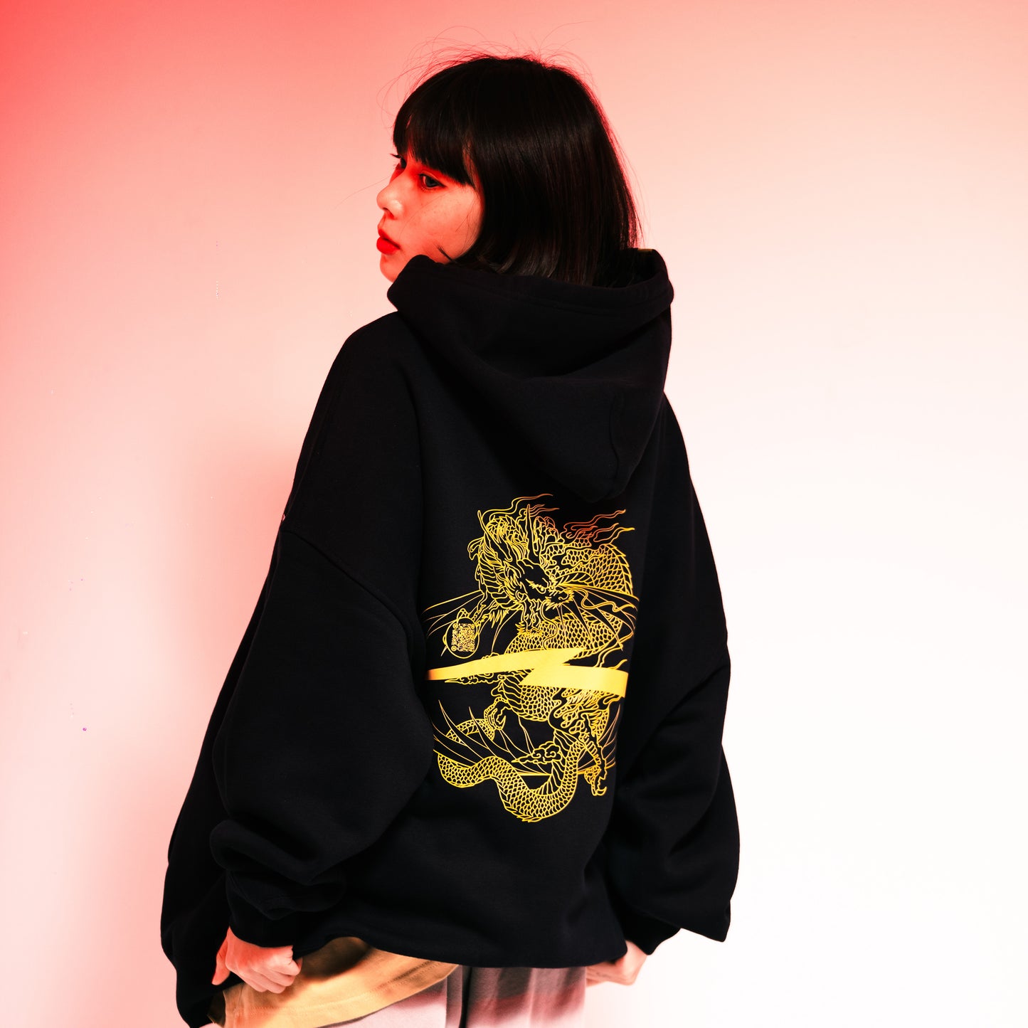 cross star dragon Oversized Hoodie