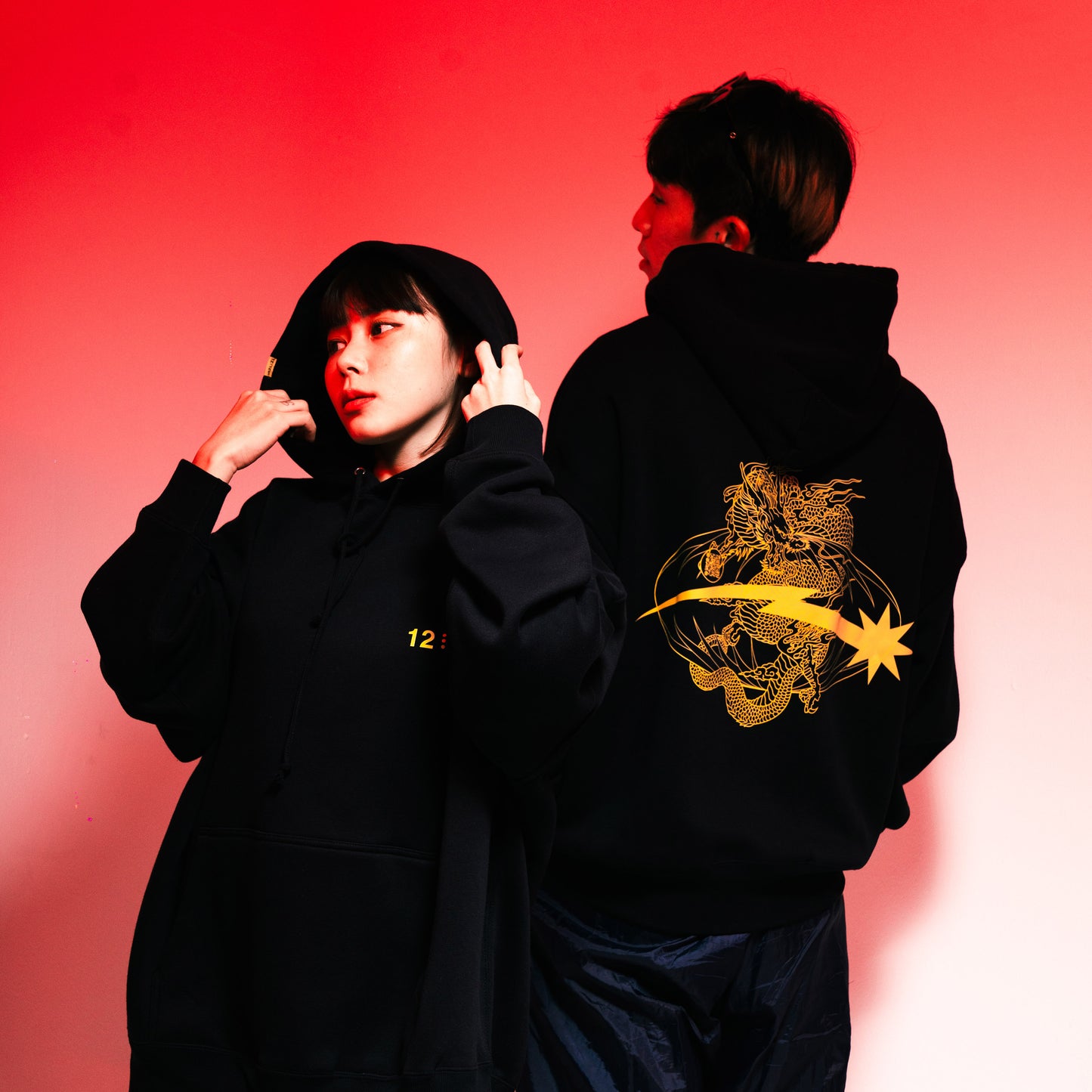 cross star dragon Oversized Hoodie