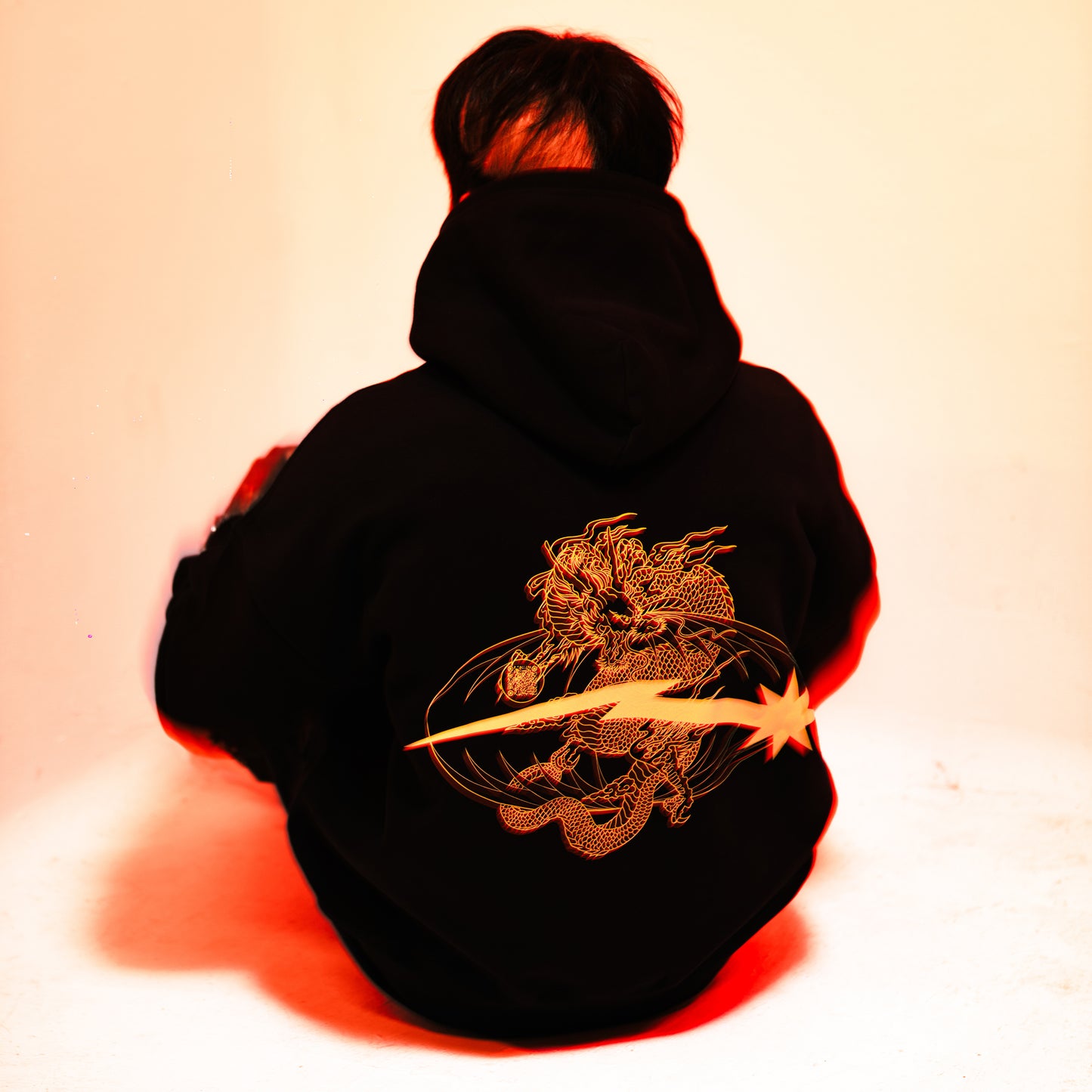 cross star dragon Oversized Hoodie