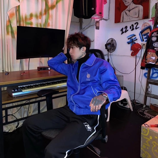 【12⋮12am 】Midnight Airlines Vintage Windbreaker