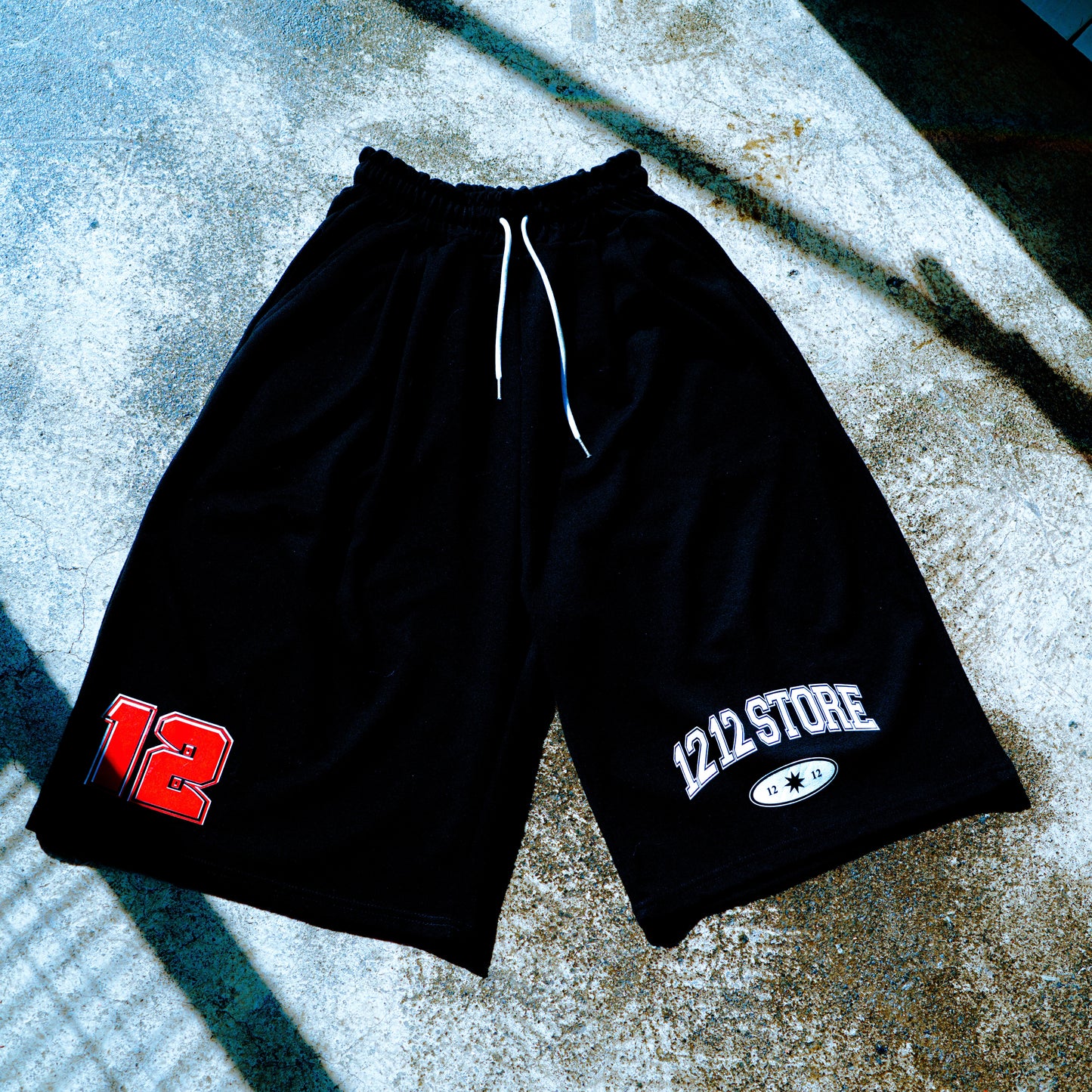 1212STORE八分寬短棉褲 1212STORE Cropped Wide-Leg Cotton Shorts