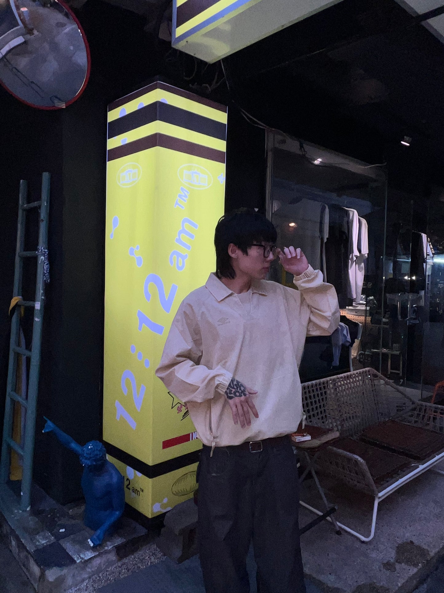 【UMBRO】 Washed Drill Top 復古水洗立領長袖訓練衫