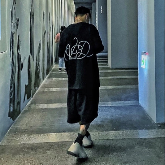 【12:12am】【visual-disorder】SS22 3M hemp rope embroidery T shirt