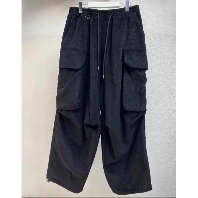【12:12am】Corduroy pocket wide pants