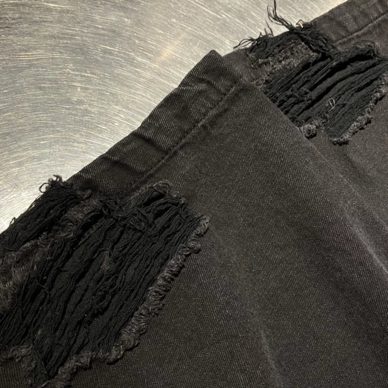 【12:12am】Wide-cut Destroyed Jeans