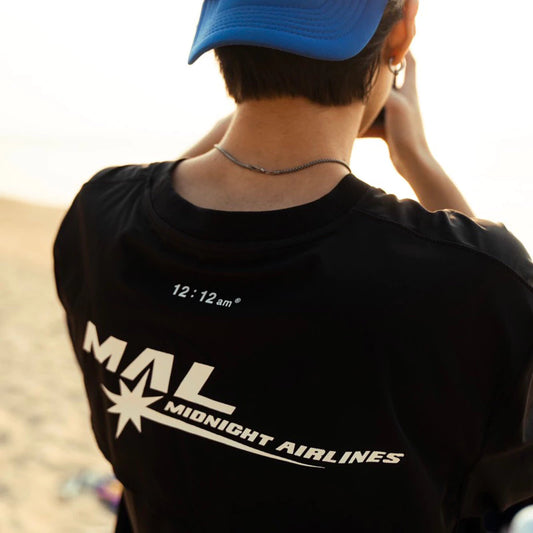 【12:12am】Midnight Airlines Long Sleeve Sports Tee