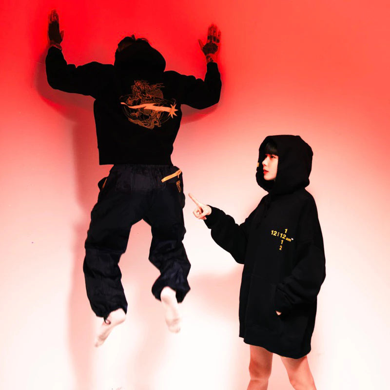 【12:12am】Cross star dragon Oversized Hoodie