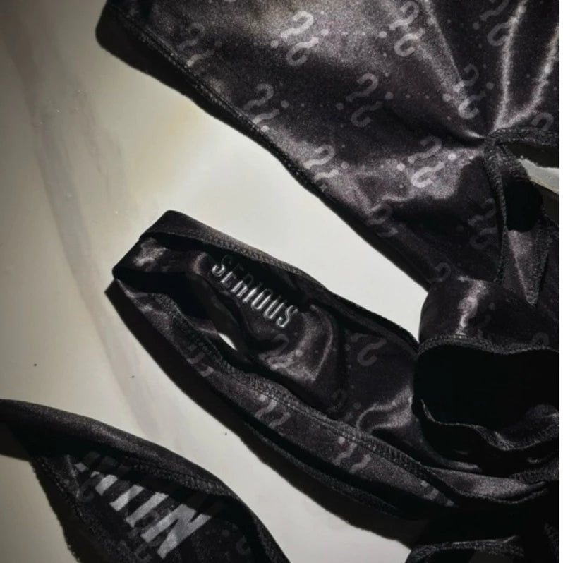 【Serious】Durag full version on both sides (Black)