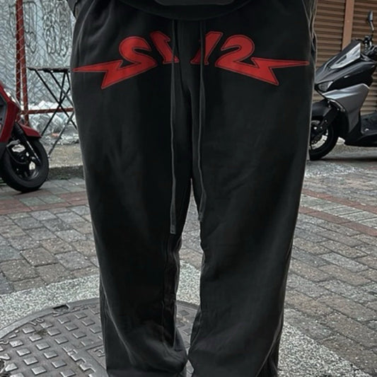 【12⋮12am 】Logo Washed Hoodie Suit